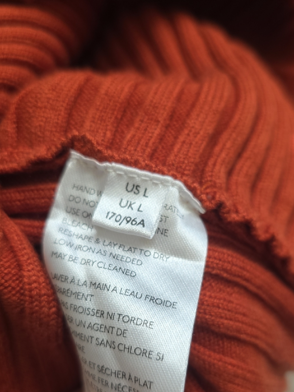 Urban Outfitters Burnt Orange Tayla Twist Front Crop Sweater - Size Large - Picture 4 of 5